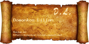 Domonkos Lilian névjegykártya